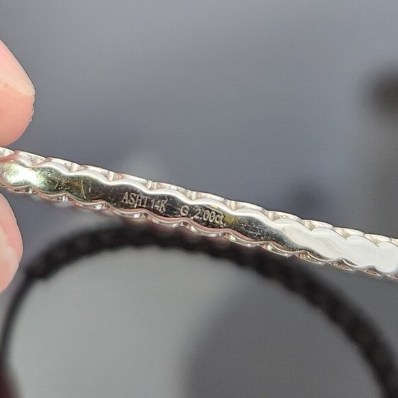 14K White Gold 2.00TCW Diamond Eternity Hoop Earrings 30mm 6.7 Grams - Picture 14 of 14